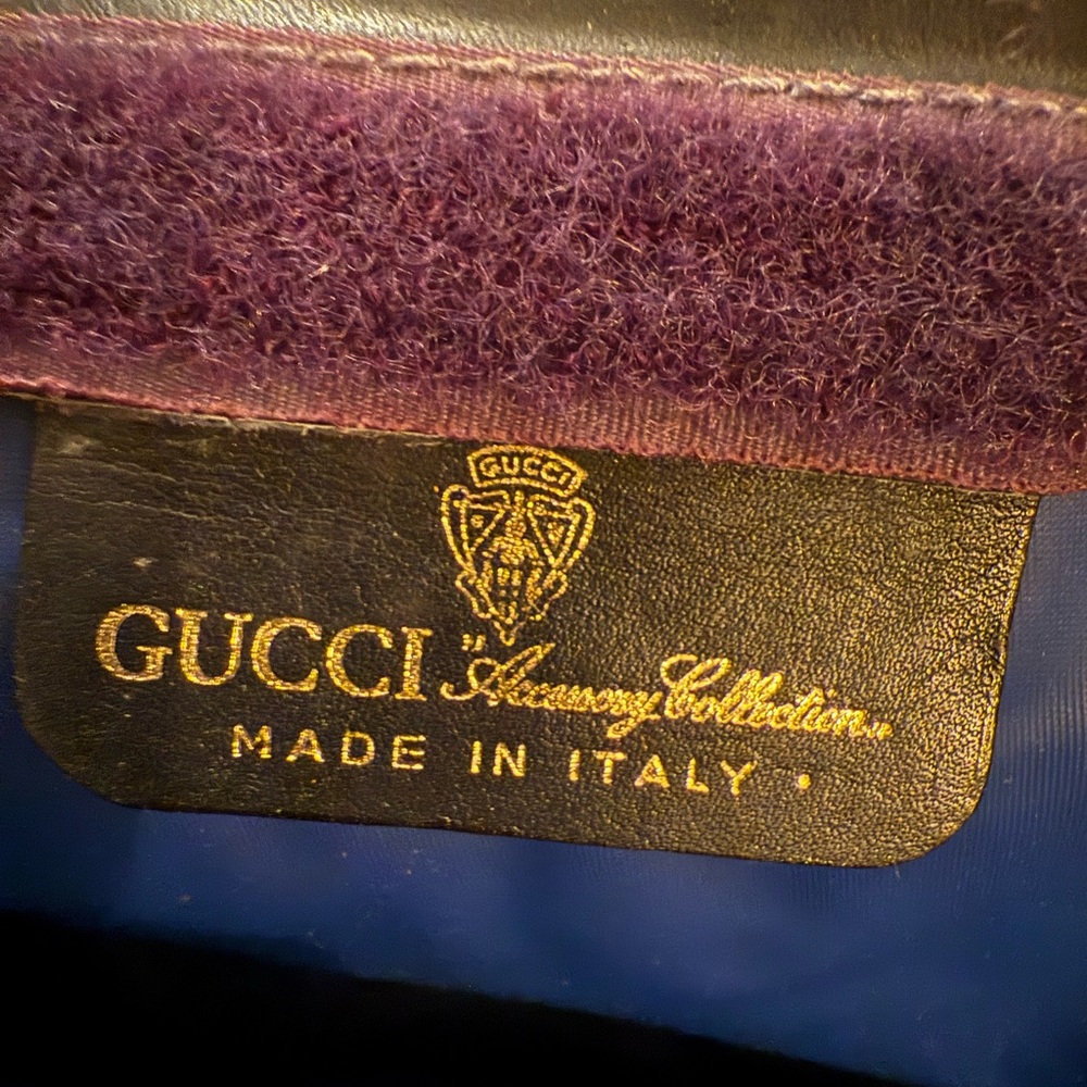 Gucci Vintage GG PVC Navy Clutch Pouch - Picture 7 of 14